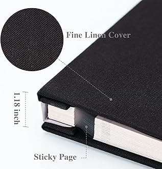 Vienrose Self-Adhesive Photo Album, 60 Pages, DIY Photo Albums, 10 x 15 cm, Photo Albums, Souvenirs Linen Cover, Wedding Gifts, Christmas, Valentine's Day, Birthday, Children's Gift