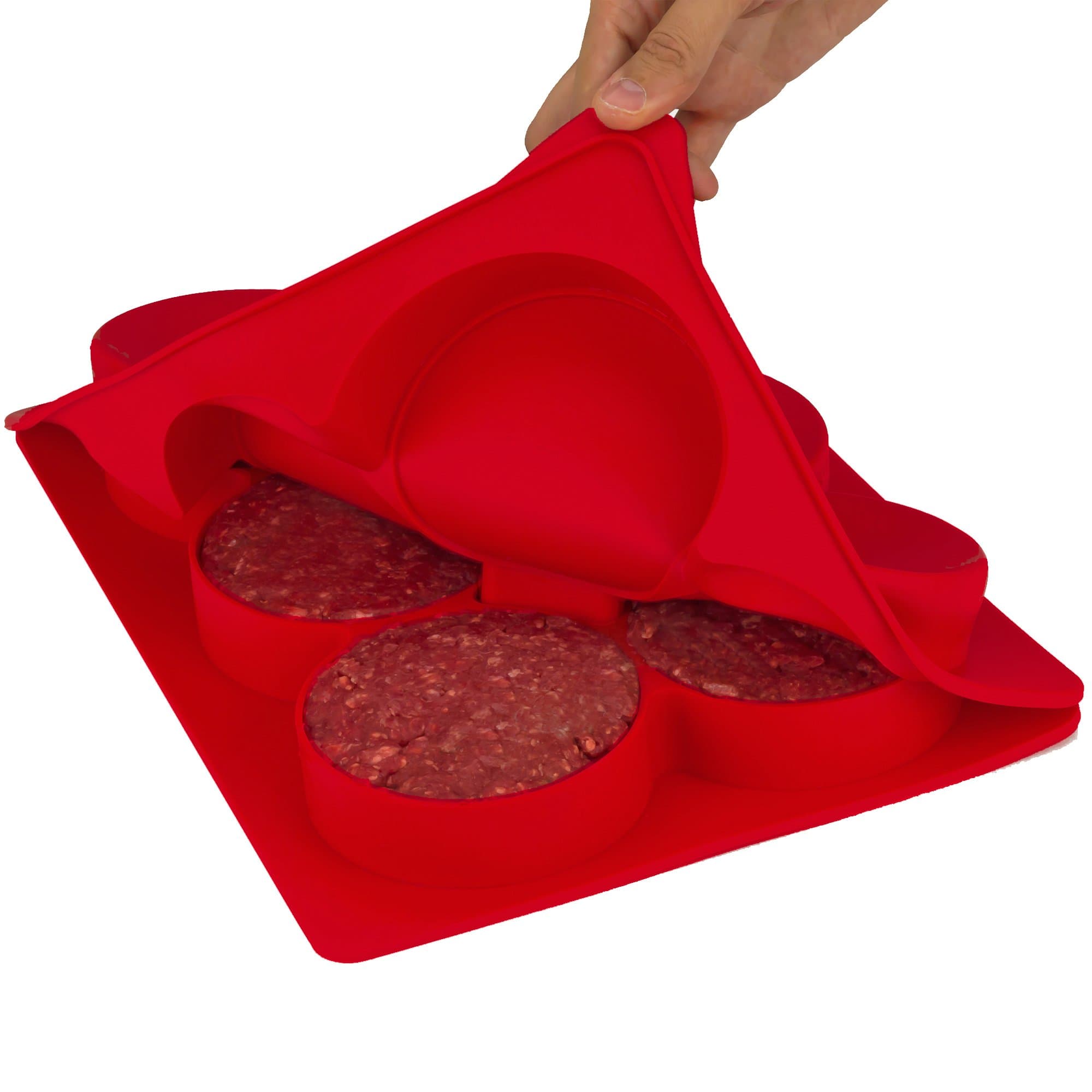 Kitchen Asset Silicone Burger Press 6 in 1 Freezer Container, Baby Food Storage, Baking Tray, Hamburger Patty Maker BBQ Grill Accessories