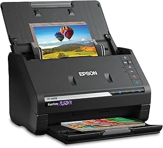 Epson FastFoto FF-680W Wireless High-Speed Photo and Document Scanning System, Black