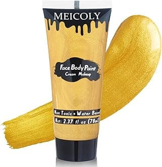 - Cream Metallic Gold Face Body Paint,2.37Oz Large Tube Water Based Full Body Paint,Professional Gold Face Paint for Halloween Stage SFX Special Effects Cosplay Makeup