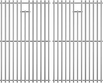 17.5 inch Grill Cooking Grates for Weber Spirit E210 E-220 S210 S-220 Spirit 200&Spirit II 200 Series Gas Grills with Front Control, Stainless Steel Grates Replacement Parts for Weber 7637 Gas Grills