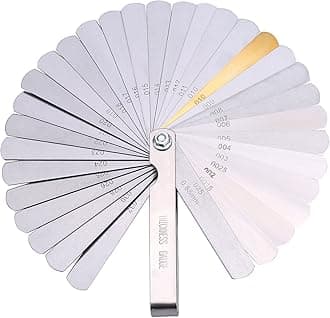 32 Blades Steel Feeler Gauge Dual Marked Metric and Imperial Gap Measuring Tool