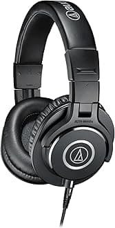 - Audio Technica ATH-M40x Professional Monitor Headphones ATH-M40x Studio Recording/Instrument Practice/Video Editing/Mixing Black