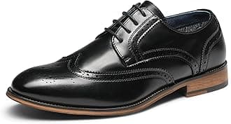 Men's Lace Up Soft Cap-Toe Formal Dress Shoes