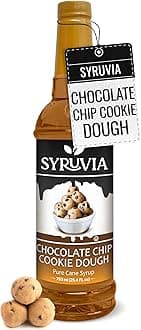 Syruvia Coffee Syrup, Chocolate Chip Cookie Dough Flavored Syrup for Drinks, Lattes, and Desserts – 25.4 fl oz