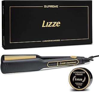 Professional Flat Iron Hair Straightener Plancha De Cabello Professional - Titanium Hair Iron Straightens Frizzy Hair Curls - Sleek Salon Hair Styling Tool - Lizze Supreme 1.5" Pro Straightening Iron