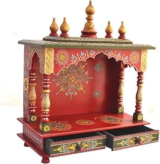 Kamdhenu art and craft Wooden Temple/Home Temple, 60 Cm