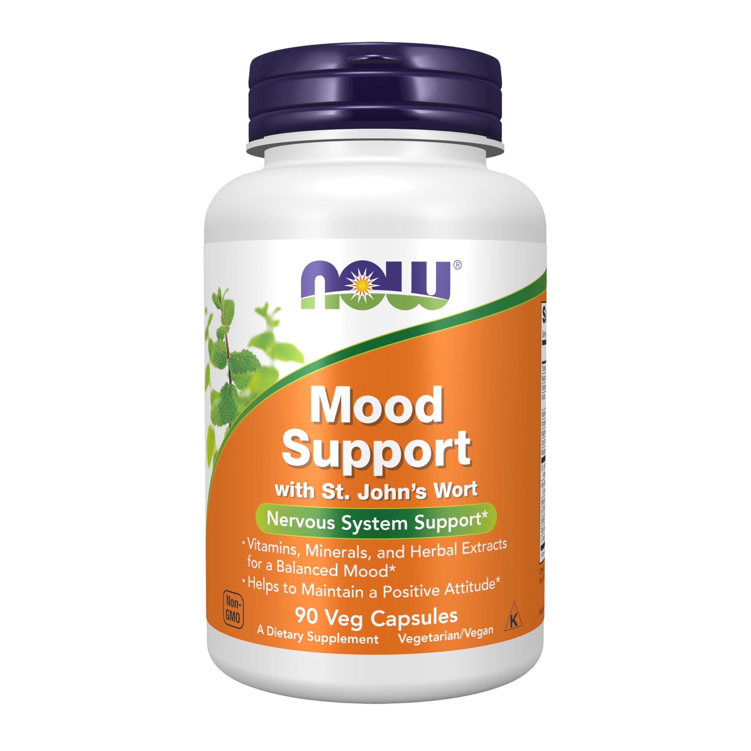 NOW Supplements, Mood Support with St. John's Wort, Nutrient and Herbal Extracts, 90 Veg Capsules