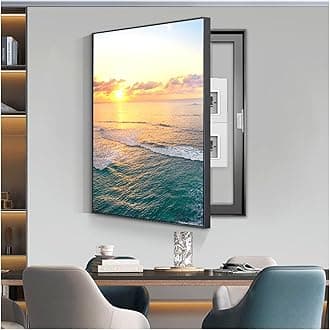 Electrical Panel Cover Decorative, Breaker Box Cover Decorative, Meter Box Decorative Painting, Wall Mounted Hide Fuse Box Cover Cabinet(A,50x60cm/20x24in)