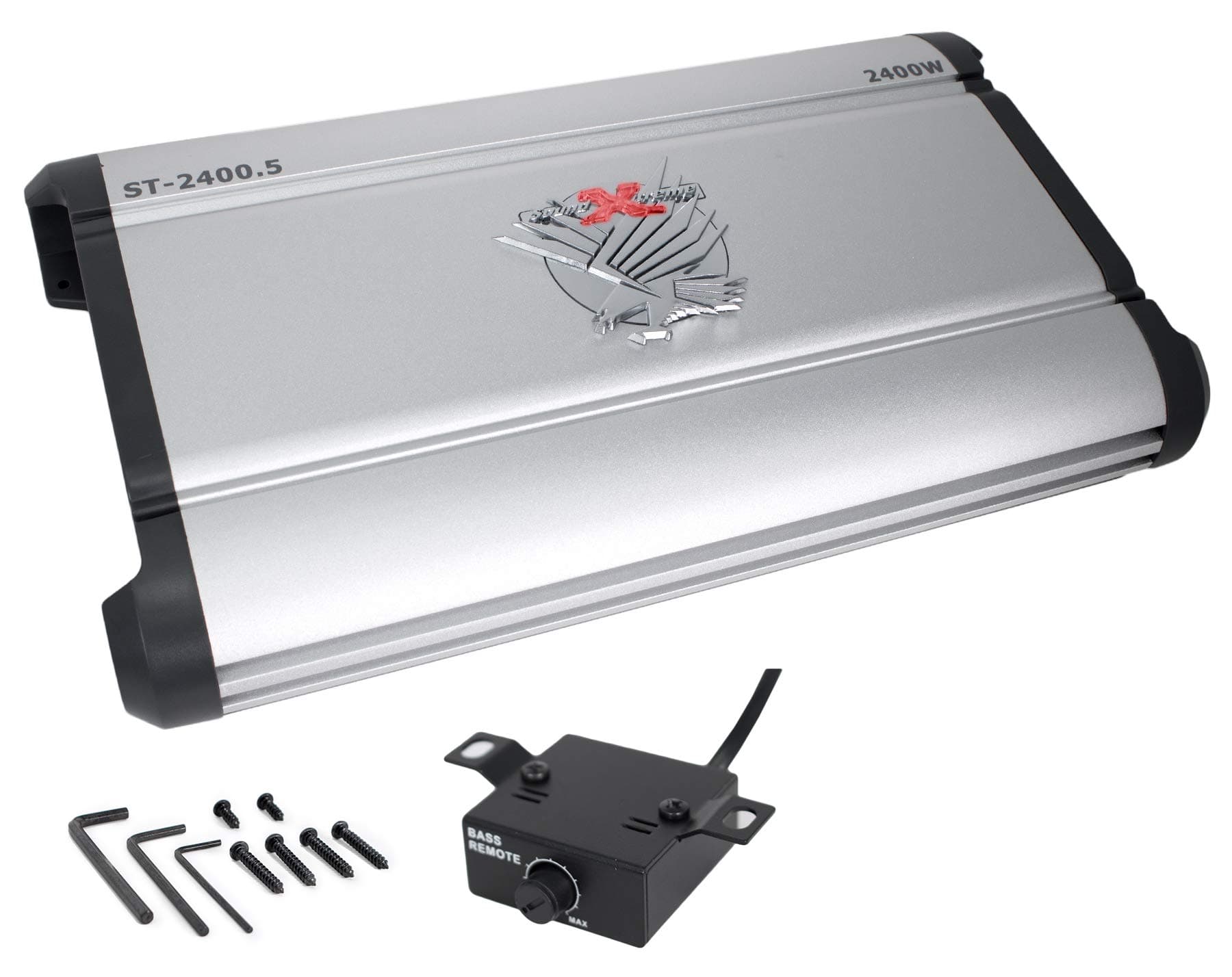 ST-2400.5 Five Channel Amplifier 2 Ohm Stable 2400W w/ Remote Subwoofer Level Control