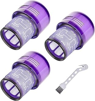 Vacuum Filters Replacement Parts Compatible with Dyson V11 Torque Drive V11 Animal V15 Detect Cordless Vacuum, Compare to Part 970013-02 (3 Pack)