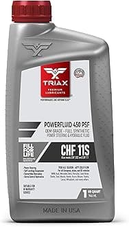 – TRIAX PowerFluid 450 - Power Steering Fluid (Green) - Full Synthetic - Meets CHF 11S, CHF 202, CHF 7.1 for: Power Steering - Active Suspension - Central Locking - Traction Control (1 Quart/0.946 l)