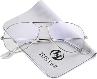 Clear Lens Aviator Glasses Blue Light for Women Men Classic Pilot Frame Non-prescription Eyeglasses