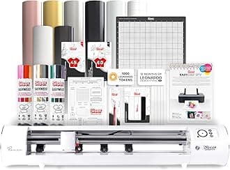 Romeo Pioneer Bundle - 24" Professional Cutting Machine for Vinyl, Paper, and More – WiFi Compatible with Windows & Mac - Includes Leonardo Design Studio Software, Roll Holder Accessory