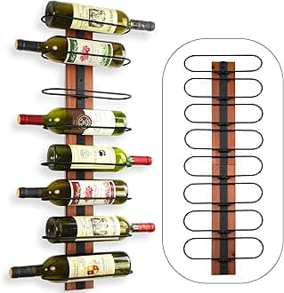 FLstudio Wall Mounted Wine Rack: 8 Tier Wall Mounted Wine Rack, DIY Wine Storage Organizer Display, Metal Wine Bottle Holder for Dining Room, Bar, Wine Cellar