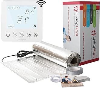 Underfloor Heating Kit for Under Laminate & Wood Floors, Electric 150w /m² with Wi5 Wi-Fi Thermostat, 24/m²