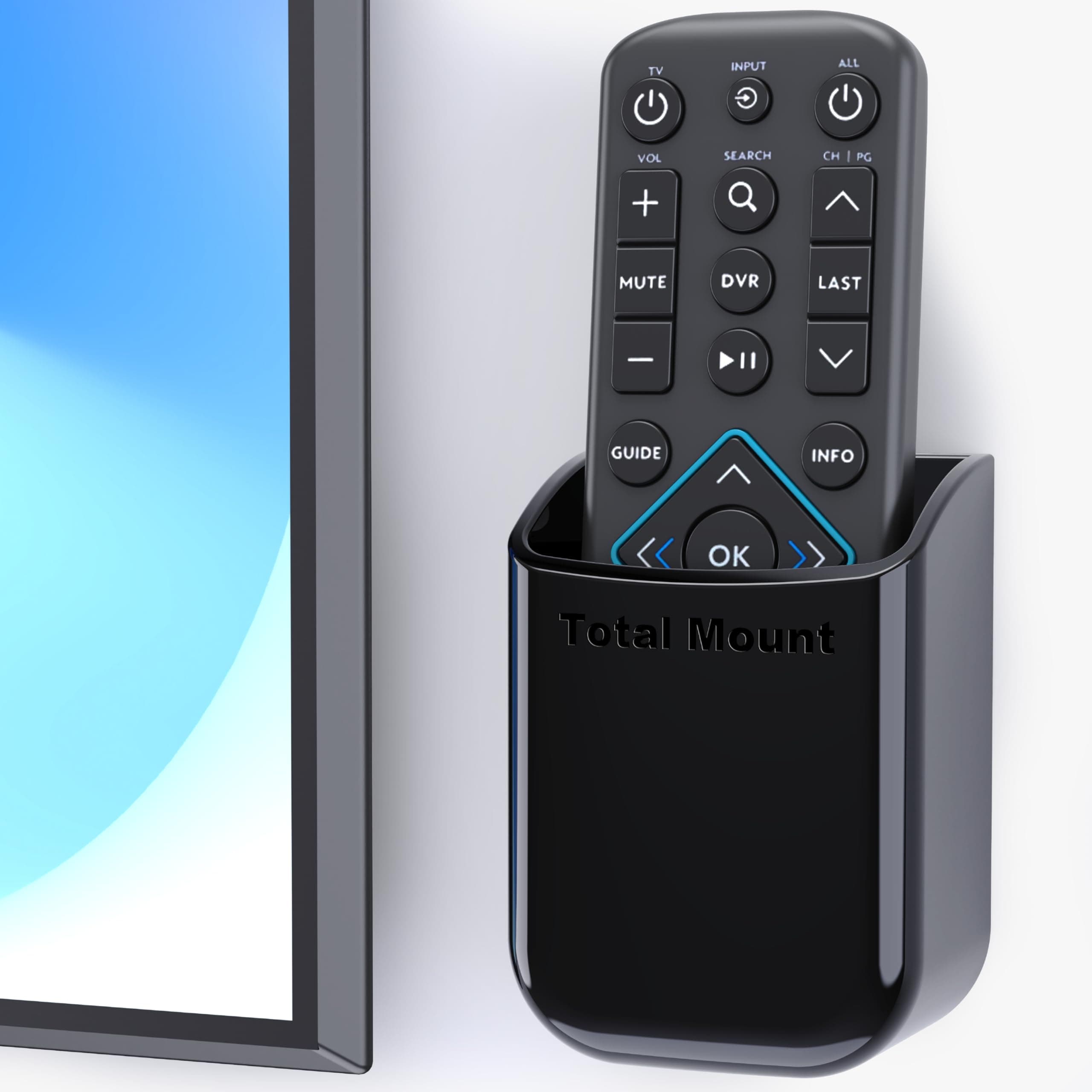TotalMount Universal Remote Control Holder - Medium (Black)
