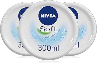 NIVEA Soft Pack of 3 (3 x 300 ml), A Moisturising Cream for Face, Body and Hands with Vitamin E and Jojoba Oil, Hand Cream Moisturises Deeply, All-Purpose Day Cream
