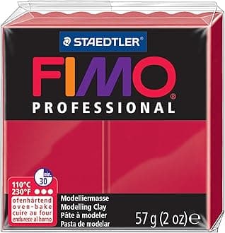 Fimo Professional Oven Hardening Modelling Clay, 57G, Carmine