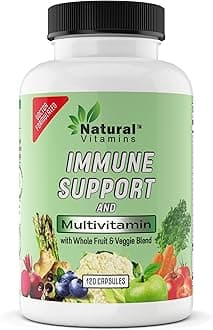 Immune Support Multivitamin with Fruits & Veggies - Complete Daily Health Support - Antioxidant-Rich, Packed with Vitamins and Minerals - Naturally Enhances Immunity