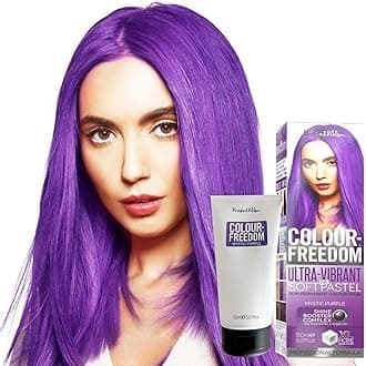 Knight & Wilson Colour-Freedom 150ml Mystic Purple Semi-Permanent Hair Colour - Ultra-Vibrant Vegan Friendly Colour Mask with Shine Booster Complex - Ammonia Free Colour Lasts Up To 6-10 Washes