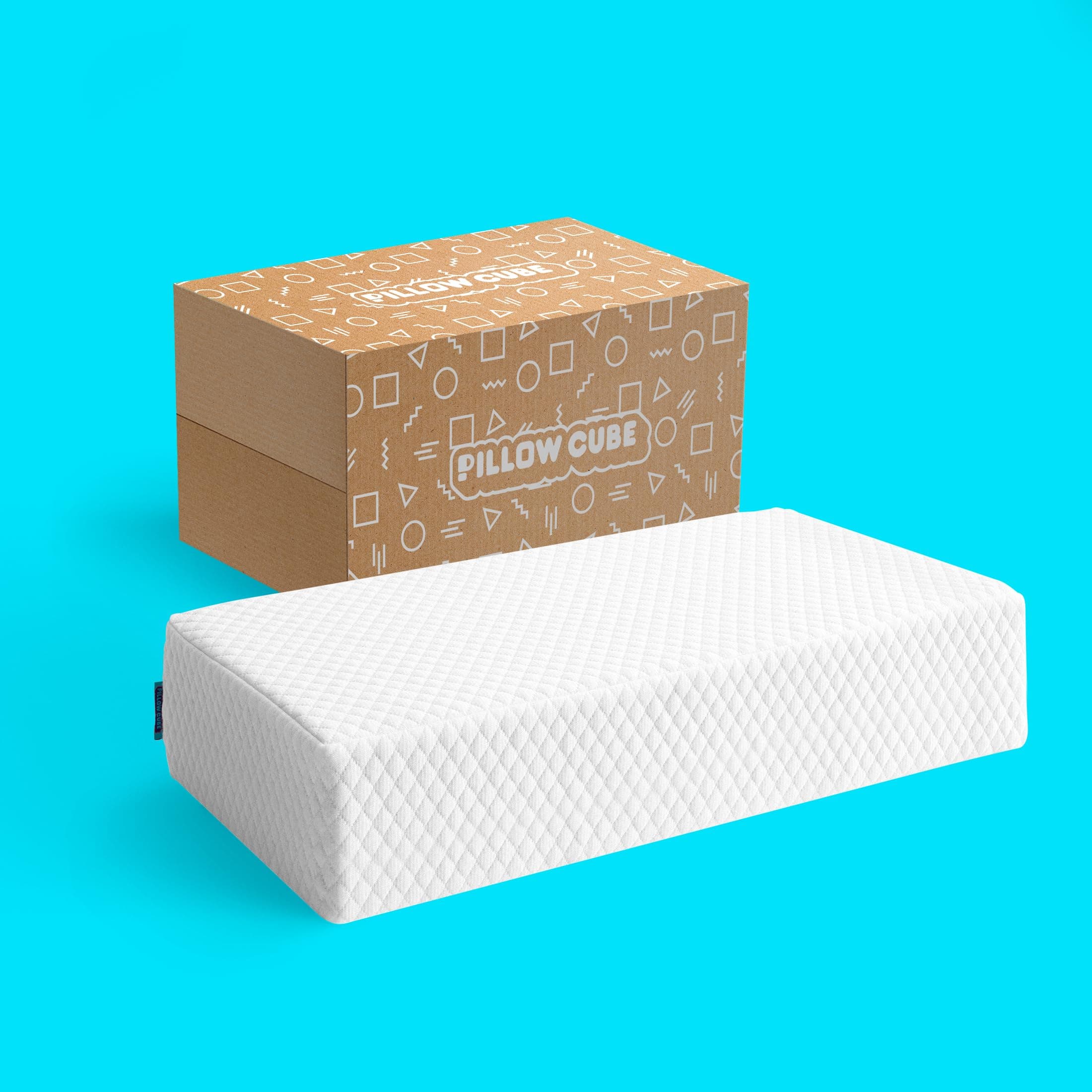 Pillow Cube Side Cube Pro - Most Popular (5”) Bed Pillows for Sleeping on Your Side, Cooling Memory Foam Pillow Support Head & Neck for Pain Relief - King, Queen, Twin 24"x12"x5"