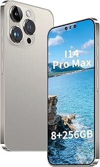 Unlocked Phone A14 PROMAX Smartphone 8GB+256GB Cell Phone 24MP+50MP Camera Pixels 6800mAh Battery for Extended Standby 6.7 inch HD Screen Mobile Phone 5G Dual SIM (Space Gray)