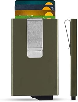 POWR Metal Card Holder Wallet - Wallets Men UK Minimalist Slim RFID Blocking Credit Protector. Aircraftgrade Aluminum Wallet. Mens Holds 5 Cards