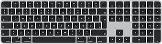 AppleMagic Keyboard with Touch ID and Numeric Keypad: Wireless, Bluetooth, Rechargeable. Works with Mac Computers with Apple Silicon; Danish - Black Keys