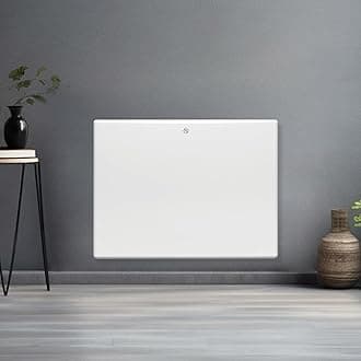 1000W White Electric Radiator Heaters for Home, Bathroom Safe Electric Heater Setback Timer Lot 20 & Advanced Thermostat Control Wall Mounted or Floor Standing Low Energy Panel Heater