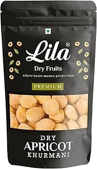 LILA DRY FRUITS Dried Premium Afghani Apricots | Vegan, Sun Dried Apricots |Free of gluten and sodium | Include your nutritious recipes | Dried Fruit | Dry Fruit (1kg)