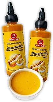 EL The Cook Indian Spiced Mustard Sauce | No MSG, Artificial Colour Or Flavour Added | Natural, Fat-free, Vegan, Gluten-free | Pack of 2 x 110g