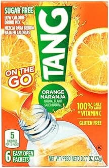 On The Go Orange Sugar Free Drink Mix 6 Individual Sachet Box,(3.6g X 6) 22g