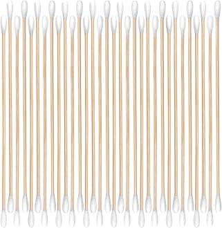 400/200 ct 6 Inch Double-Ended Gun Cleaning Swabs with Bamboo Sticks - Ideal for Pistol, Rifle & Handgun Maintenance