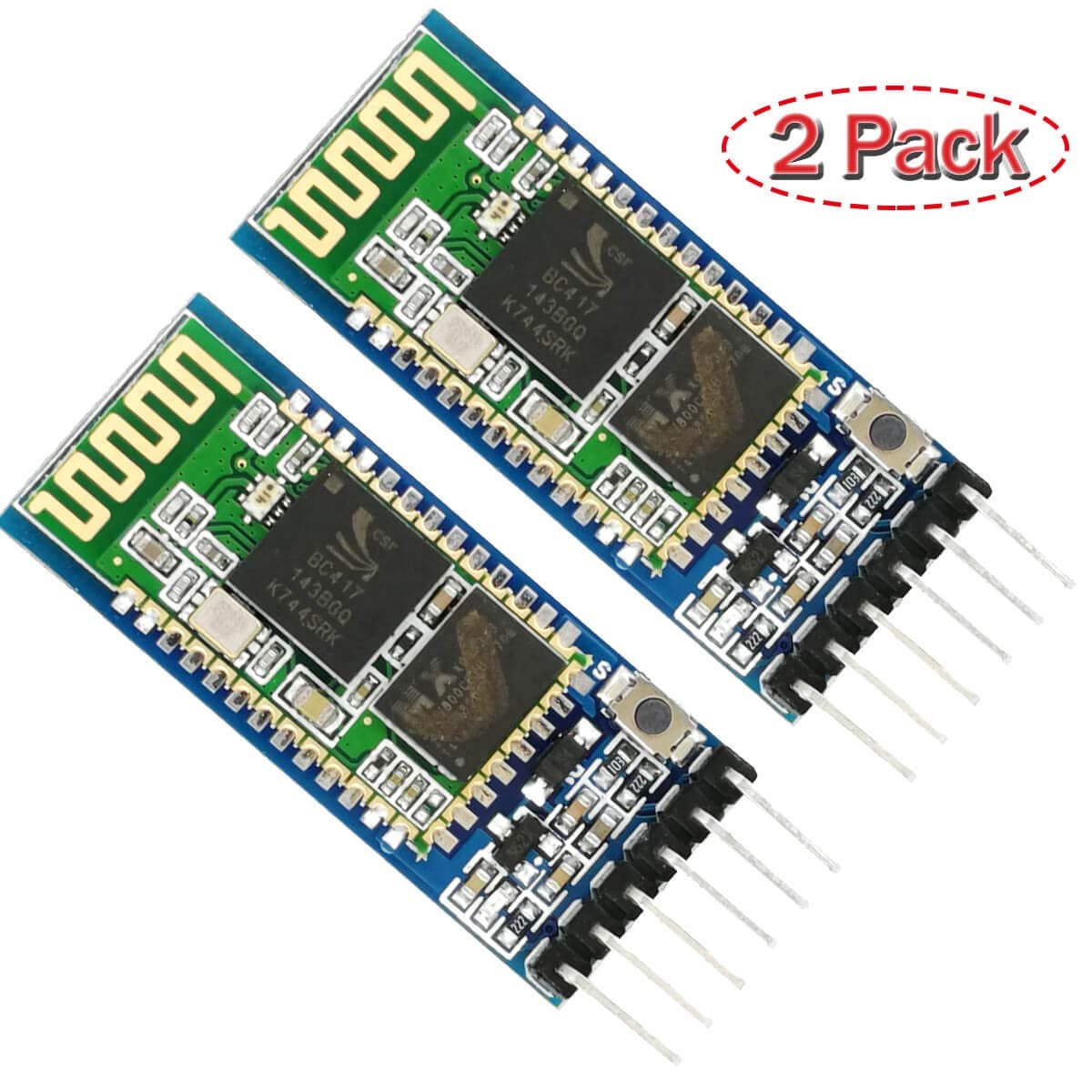 HC 05 Bluetooth Module Arduino Master-Slave Configuration AT Mode Breakout Board by MakerDoIt (2pcs)