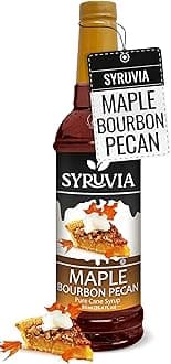 Coffee Syrup, Maple Bourbon Pecan Flavored Syrup for Drinks, Lattes, and Desserts – 25.4 fl oz