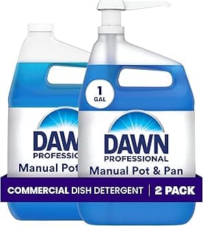 Dawn Professional Manual Pot and Pan Detergent, Dish Soap, Liquid Concentrate, 1 Gallon (Case of 2) with 1 Pump