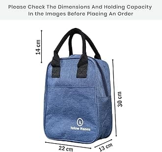 Yellow Weaves Insulated Travel Lunch/Tiffin/Storage Bag for Office, College & School, (Blue)