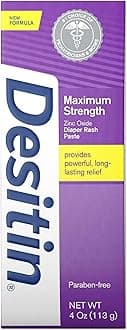 Desitin Maximum Strength Zinc Oxide Diaper Rash Paste 4.8 Oz. (Pack Of 3)