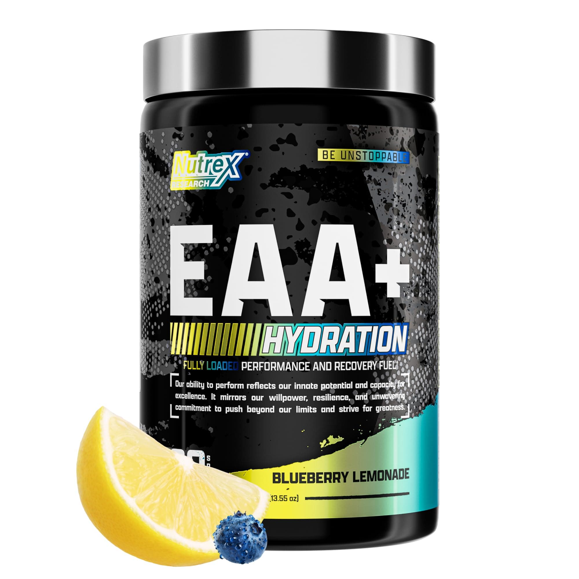 EAA Hydration | EAAs + BCAA Powder | Muscle Recovery, Strength, Muscle Building, Endurance | 8G Essential Amino Acids + Electrolytes | Blueberry Lemonade 30 Servings