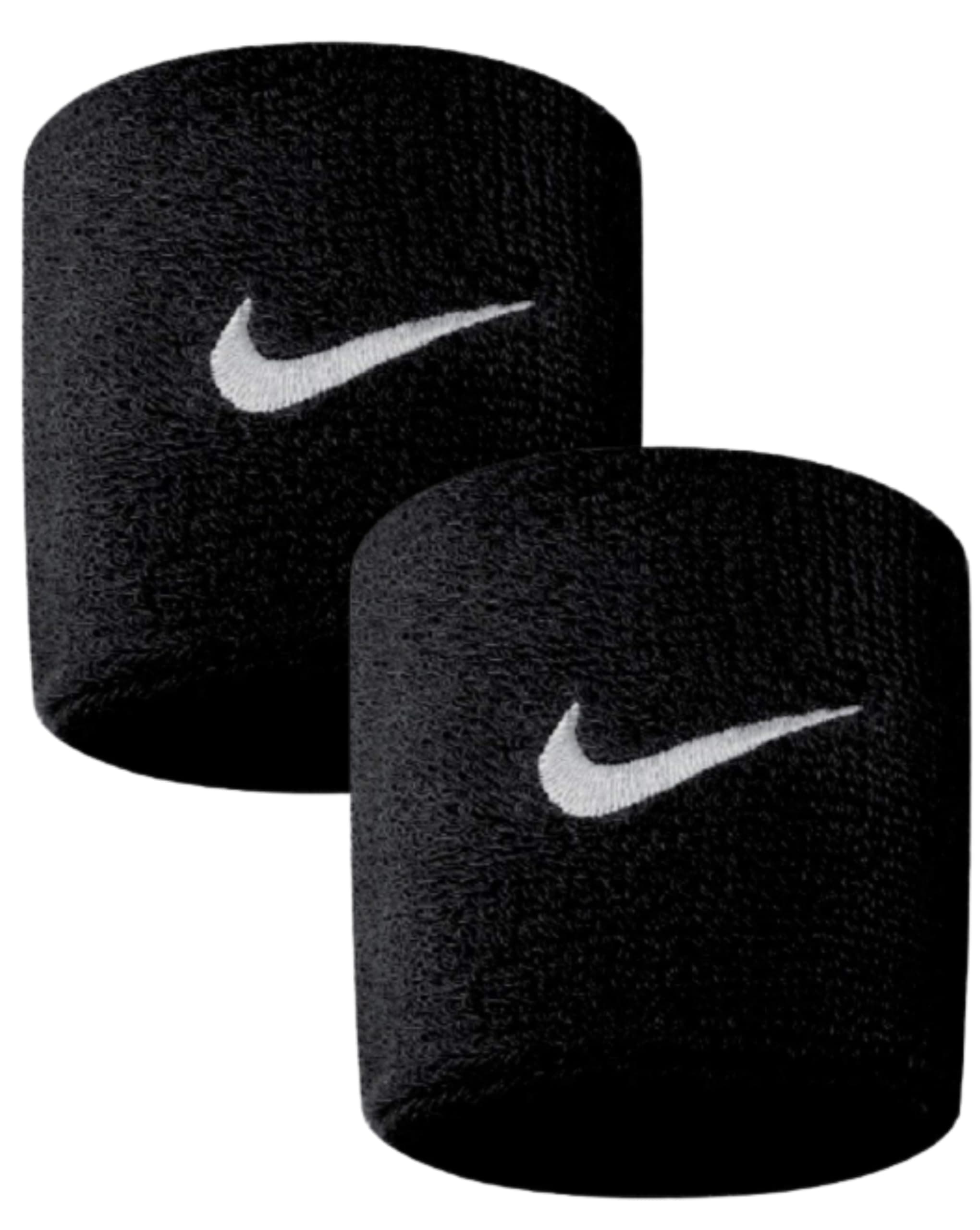 Swoosh Black Wristbands