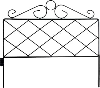 Origin Point 060064 Azalea Classic Decorative Steel Landscape Border Fence Section