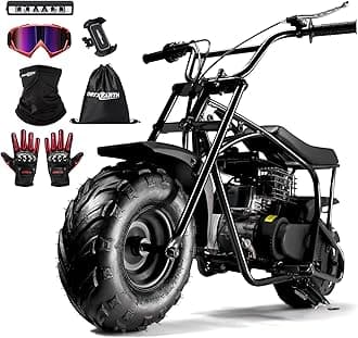 Oryxearth Mini Bike for Kids, 105CC 4-Stroke Kid Gas Powered Off-Road Pocket Pit Trail Motorcycle W/EPA Approved, Up to 28 Mph Weight Support 185 LBS, for Adults and Teens, Standard, Black