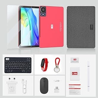 C idea10.1 Inches Tablet,Android 13 Tab,5G Tablet Dual SIM 8GB RAM 1TB ROM,10000mAh Battery With Bluetooth,WIFI and GPS CM8300plus (Red).
