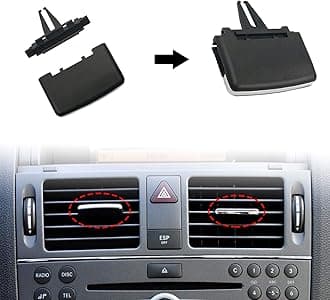 Moonlinks Compatible with Mercedes Benz Front Center/Left/Right Air Vent Clips Tabs, Front Row AC Vent Adjustment Buckle Repair Kit for W204 C300 C350 2008-2011, X204 GLK 350 GLK 4MATIC 2010 2011 2012