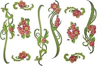 Lily Flower Artwork Room Decor Wall Sticker Decal15 W X 23" H (1 Piece) (W-0024)