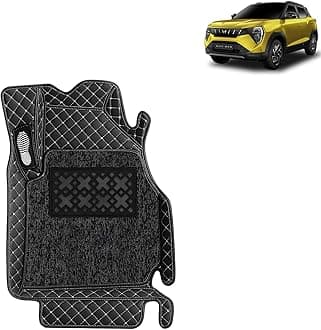KINGSWAY Accessories Premium 7D Car Floor Mats Only Compatible with Mahindra XUV 3XO (Automatic Transmission) Year 2024 Onwards, Set of 3 Pcs, 100% Waterproof 7D Car Foot Mats, Classic Black