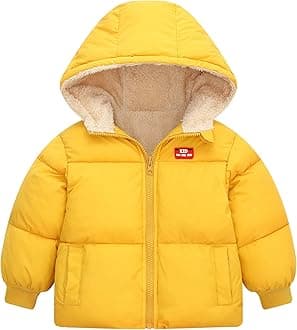 Baby Winter Coats, Outerwear for Toddler Kids Infants Boys Girls Light Puffer Warm Hooded Down Jacket for 2-7 Years