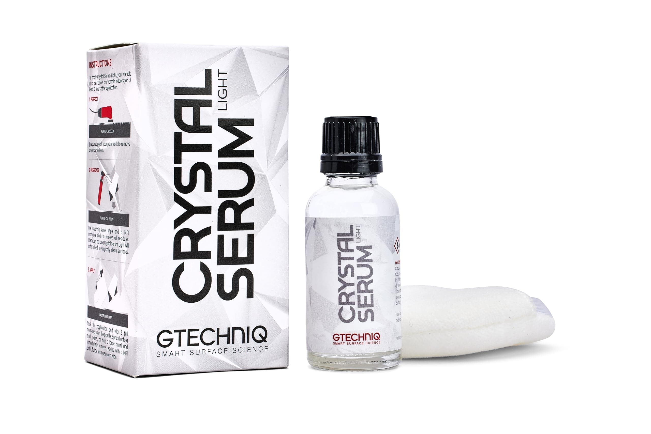 Gtechniq Crystal Serum Light Ceramic Coating for Cars, Protect Car Paintwork, High Shine, Easy to Apply, 50ml (Sufficient for 1 Med-Large Car)-3-5 Years Durability