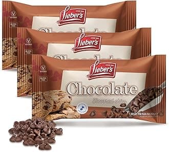 Lieber's Chocolate Flavored Chips - 9 oz Bag - Gluten-Free, Vegan, Dairy-Free Chocolate Chips - Perfect for Baking, Snacking, and Desserts – 3 Pack